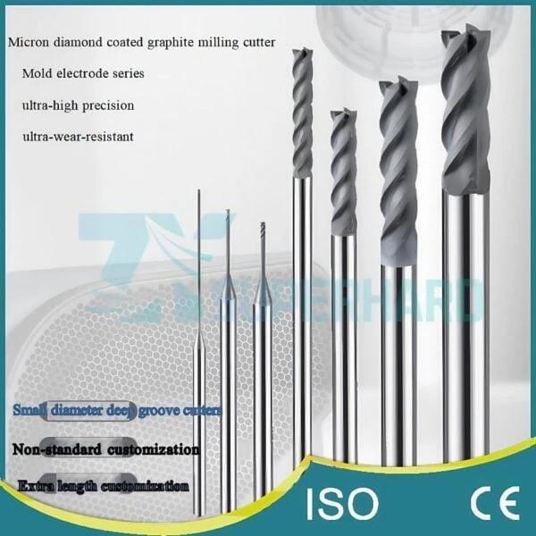 Diamond Coated Graphite Standard Milling Cutter