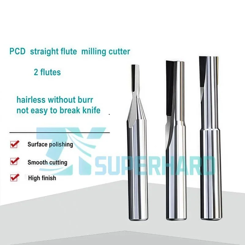pcd straight flute end mill for wood working