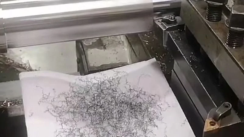 example of effective chip control during machining