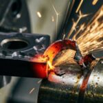 macro shot of cbn insert cutting hardened steel