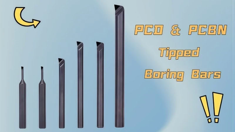 pcd&pcbn tipped boring bar