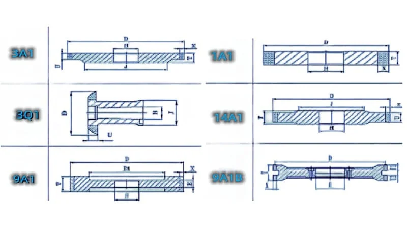 cbn grinding wheel drawing for crankshaft camshaft