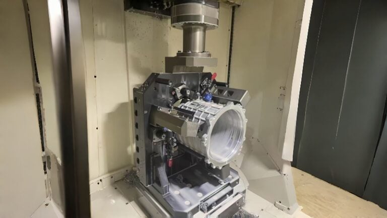 ev motor housing cnc machining setup