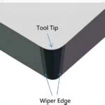 pcbn insert wiper edge and tool tip structure