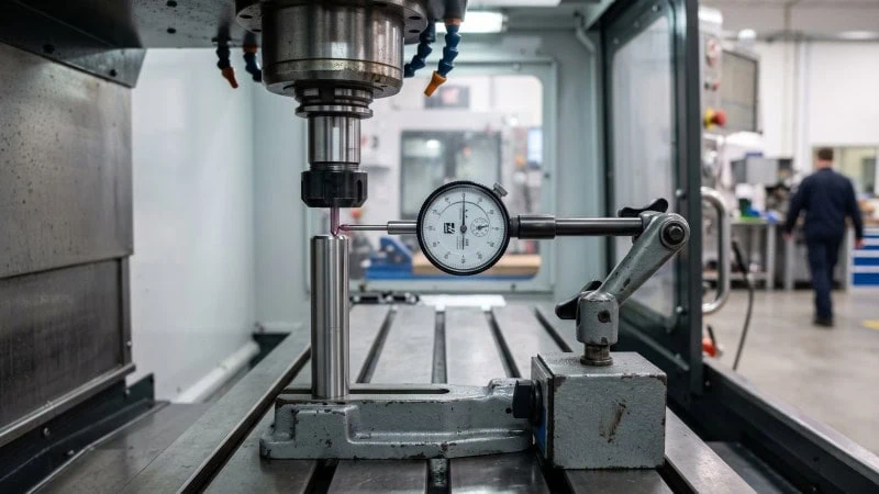 dial test indicator measuring cnc spindle