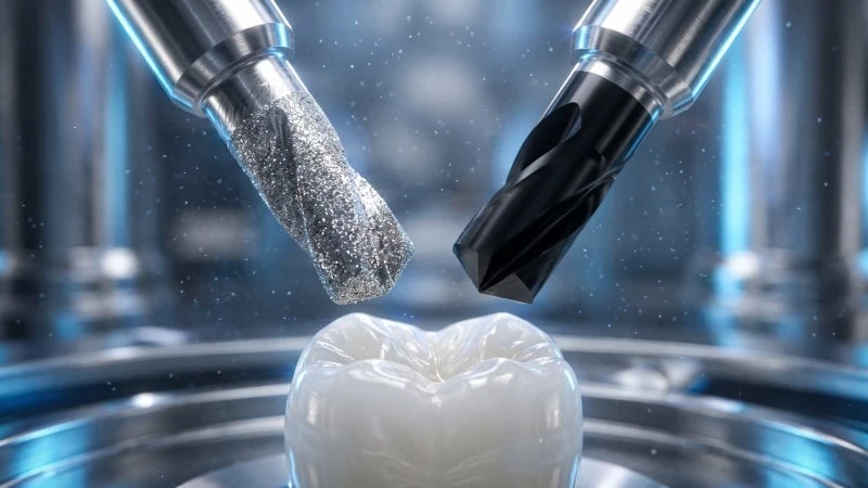 dental cad cam milling tools zirconia crown